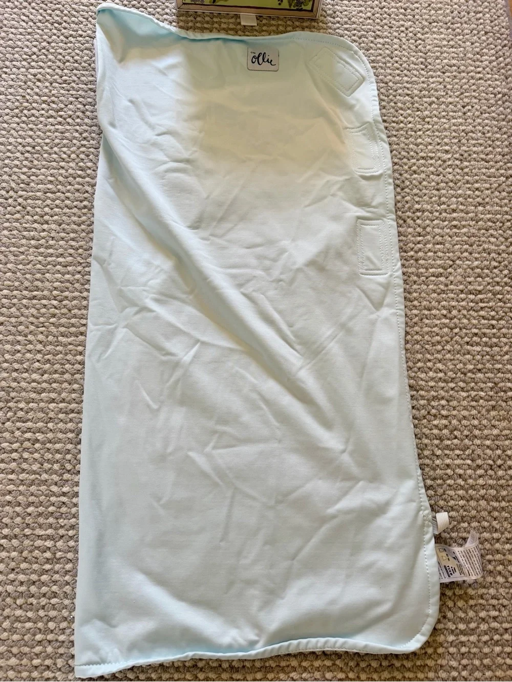 The Ollie Swaddle in Light mint Blue